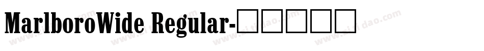 MarlboroWide Regular字体转换